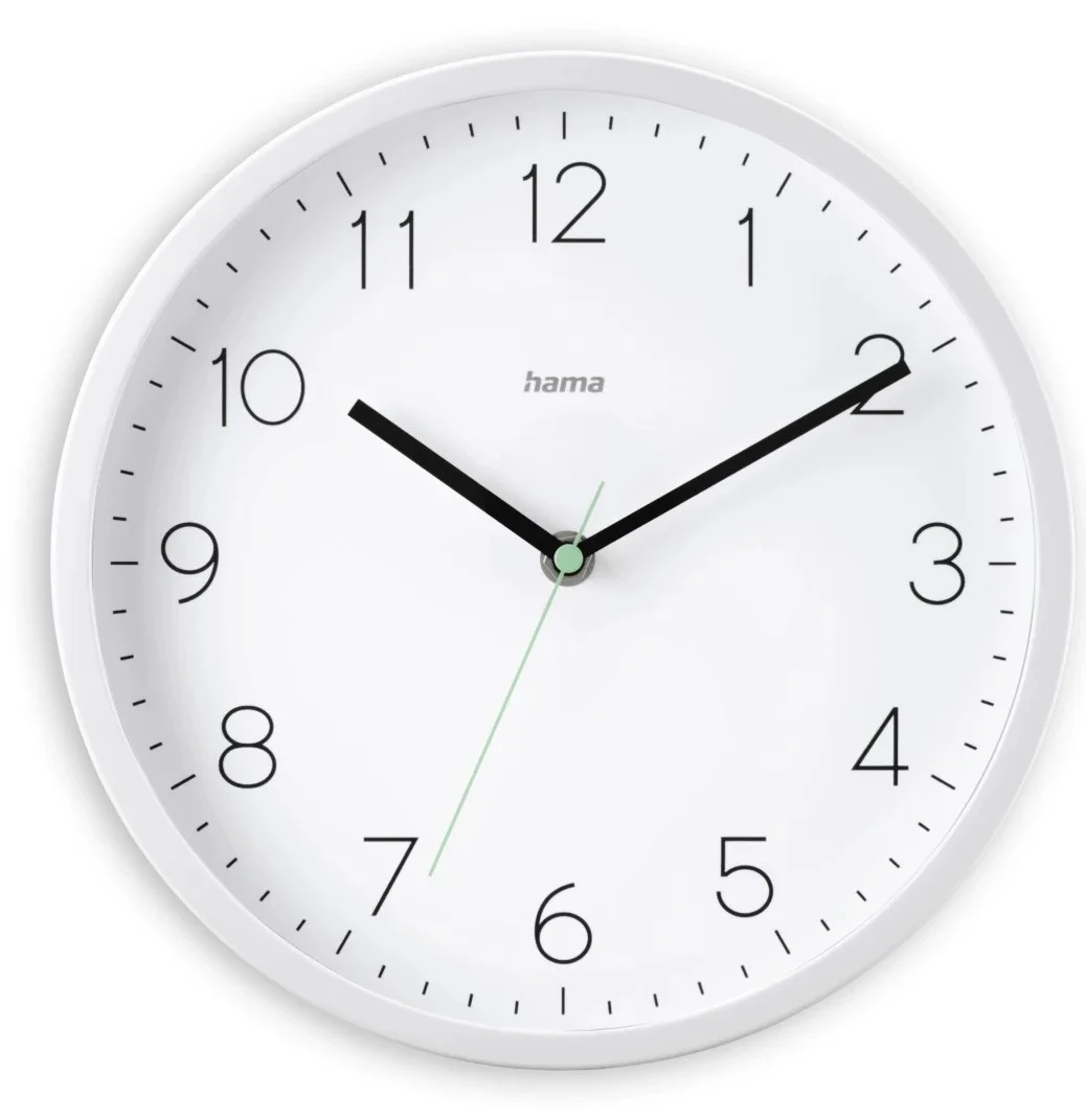 Hama Menorca Funkgesteuerte Uhr Rund Weiß