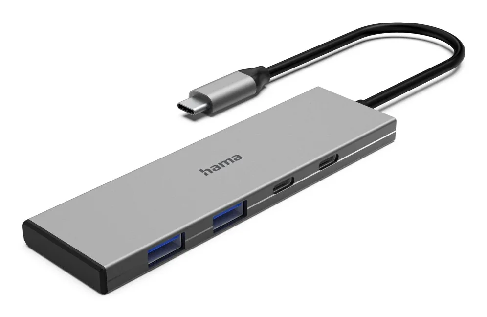 Hama 00200147 Schnittstellen-Hub USB Typ-C 10000 Mbit/s Grau