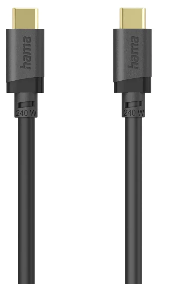 Hama 00202009 USB Kabel USB 3.2 Gen 1 (3.1 Gen 1) 1,5 m USB C 5 Gbit/s 240 W Schwarz