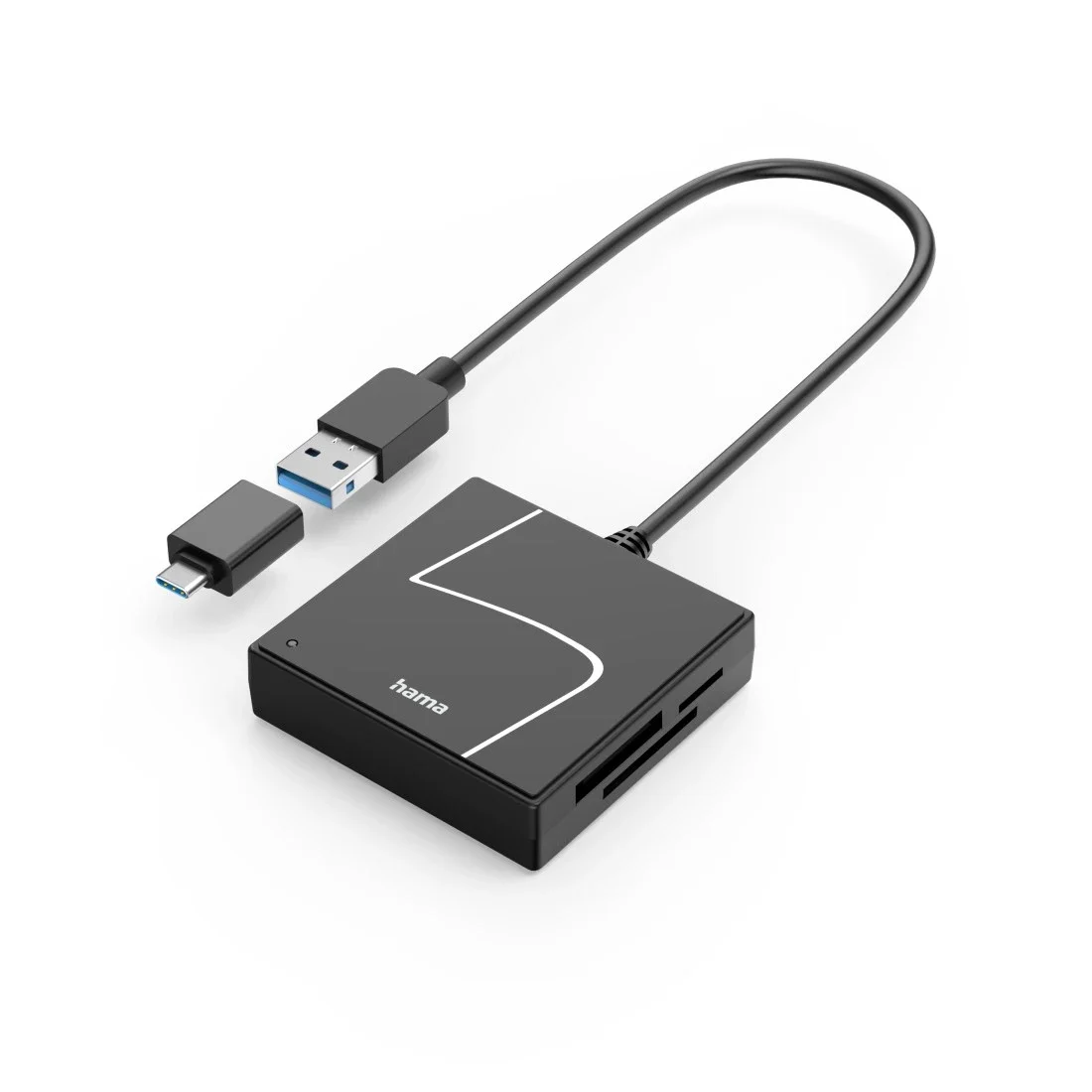 Hama 00200148 Kartenleser USB 3.2 Gen 1 (3.1 Gen 1) Type-A/Type-C Schwarz