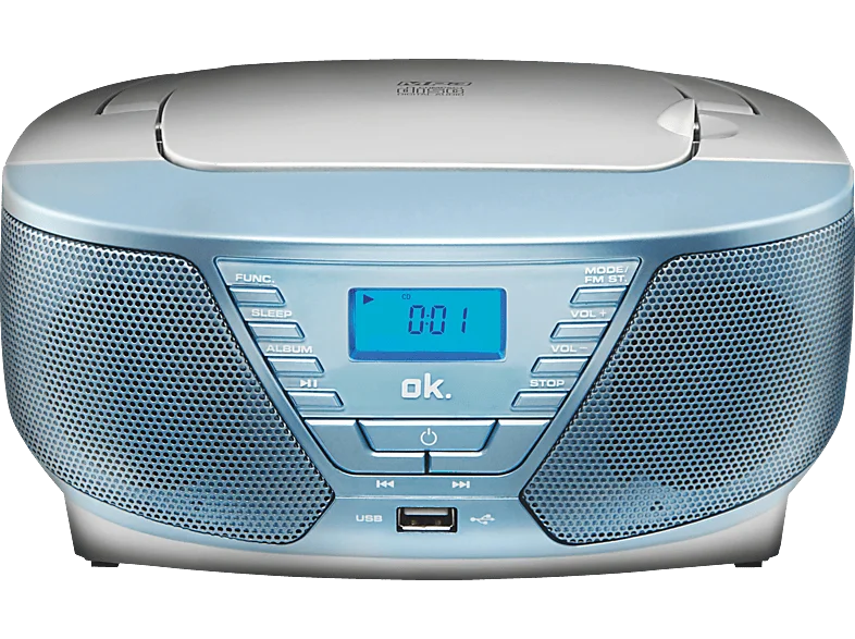 OK. ORC311 - BL Tragbarer Radiorecorder, Hellblau