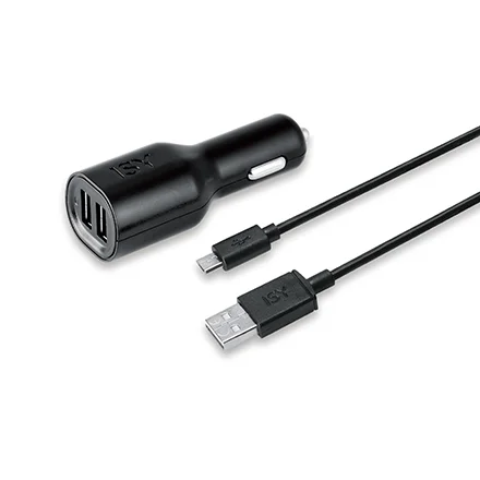 ISY ICC 5200 MP3, Smartphone, Tablets Schwarz Zigarettenanzünder Schnellladung Auto