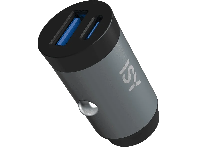 ISY ICC-5030-AC Power Delivery, Mini Auto-Ladegerät Grau/Schwarz
