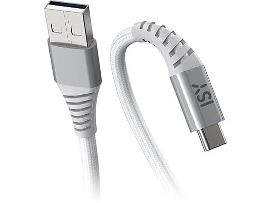 ISY ICN-5000-WT-AC USB Kabel USB 3.2 Gen 1 (3.1 Gen 1) 2 m USB A USB C Grau