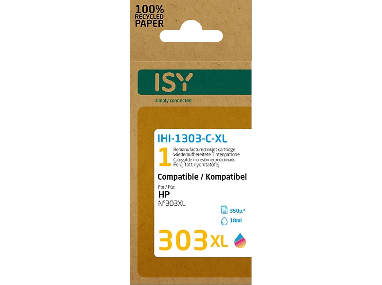 ISY IHI-1303-C_XL Tintenpatrone Mehrfarbig