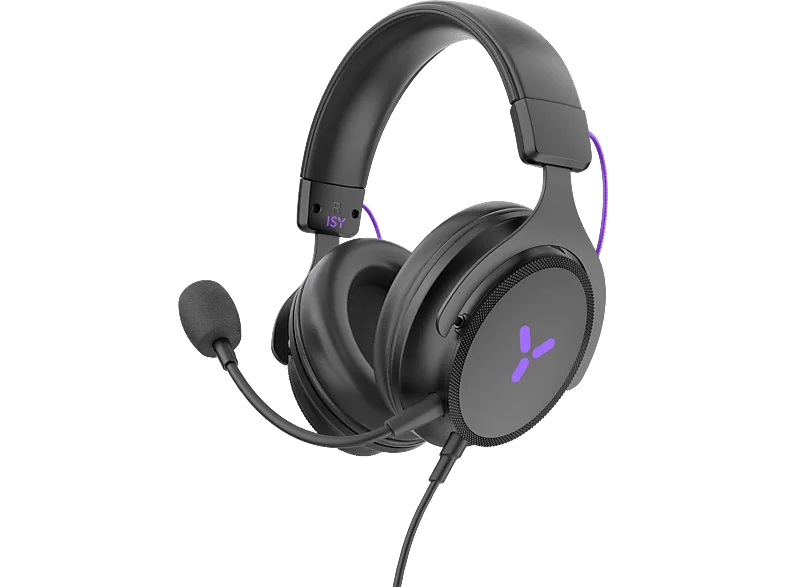 ISY IGH-2000, Over-ear Gaming Headset Schwarz