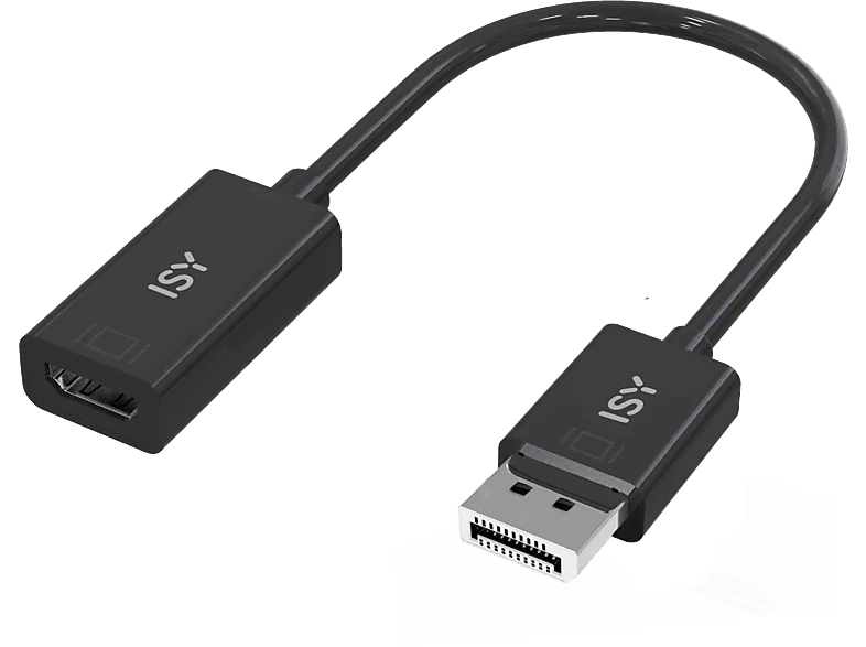 ISY IDP-2000 Display Port HDMI Adapter, Schwarz