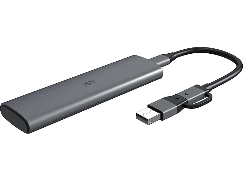 ISY ISE 1000-GY NVMe Festplattengehäuse SSD, extern, Grau