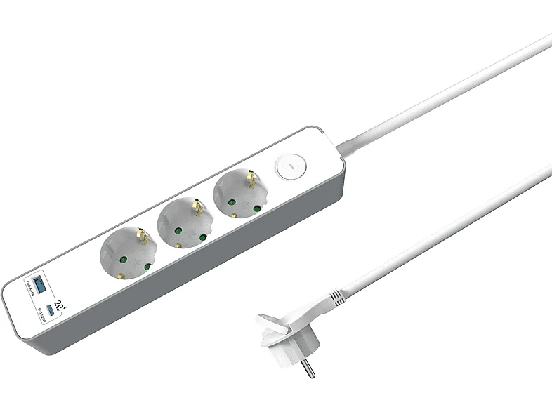 ISY IPS-3500-W Steckdosenleiste, 1,4 m