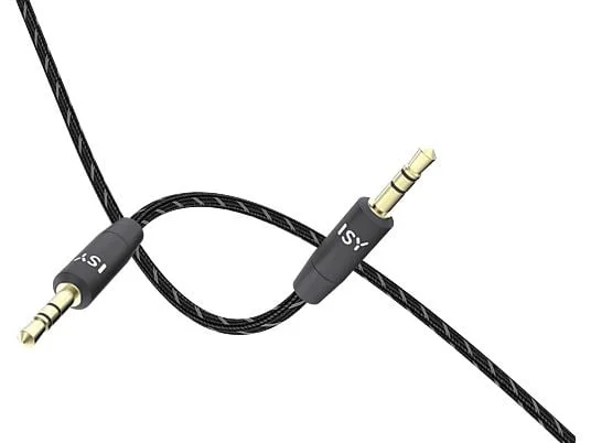 ISY IAU-1001 Audio-Kabel 0,75 m 3.5mm Schwarz, Grau