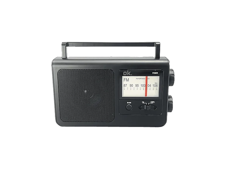 OK. ORF 250 Tragbares Radio, FM, Schwarz