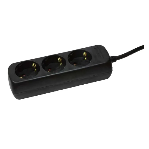 LogiLink LPS205B Verlängerungskabel 1,4 m 3 AC-Ausgänge Schwarz
