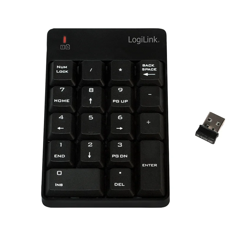 LogiLink ID0120 Numerische Tastatur Laptop RF Wireless Schwarz