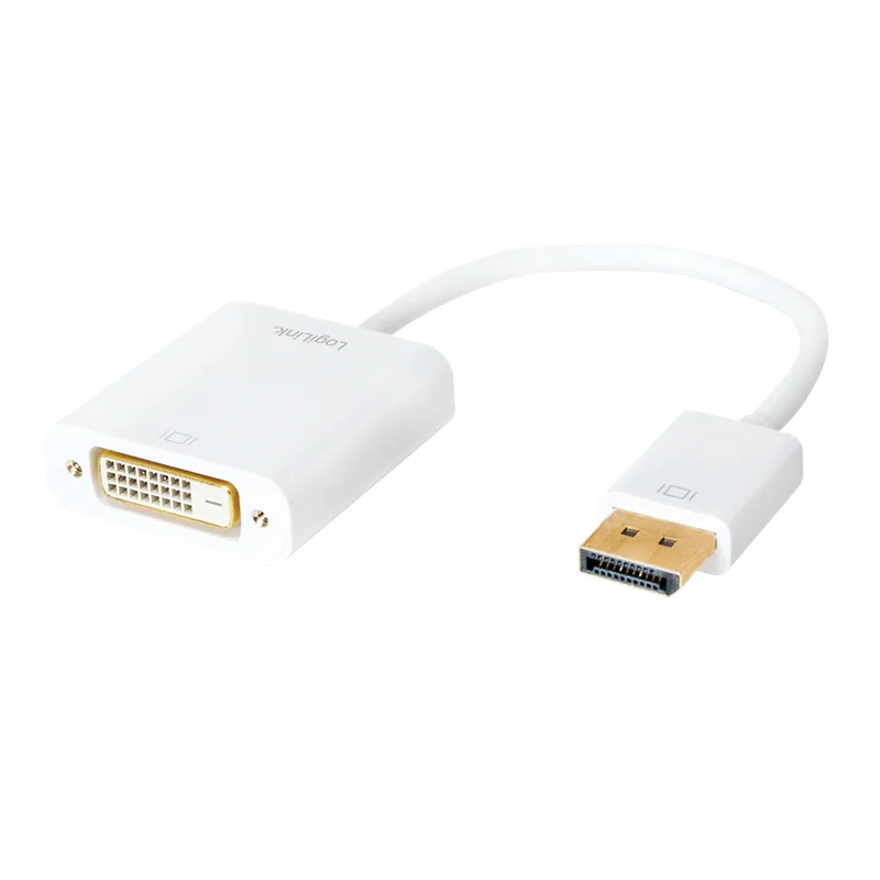 LogiLink CV0058B Videokabel-Adapter 0,15 m DisplayPort DVI Weiß