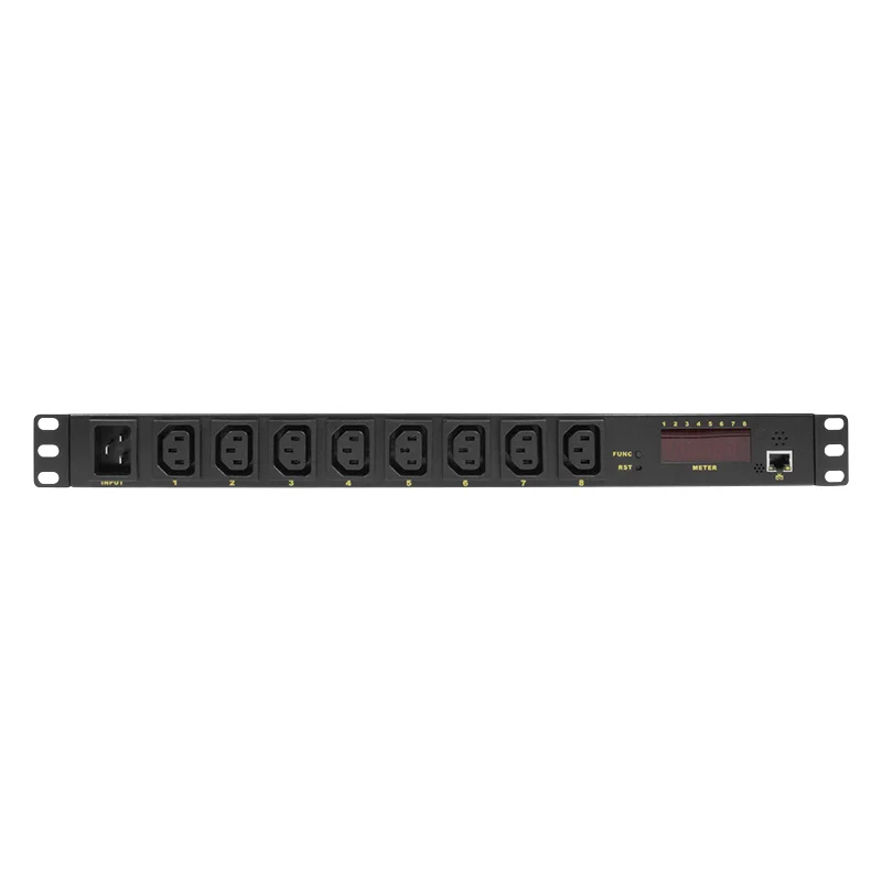 LogiLink PDU8P01 Stromverteilereinheit (PDU) 8 AC-Ausgänge 1U Schwarz