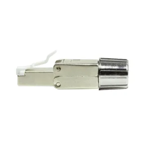 LogiLink MP0080 - CAT.8.1 feldkonfektionierbarer RJ45 Stecker Grau, Edelstahl