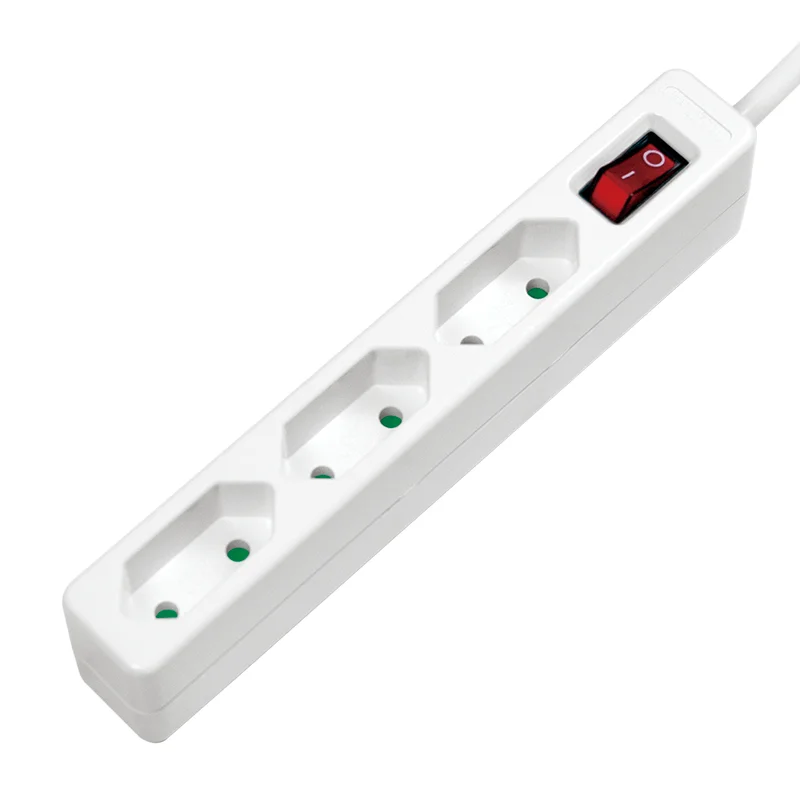 LogiLink LPS230 Verlängerungskabel 1,5 m 3 AC-Ausgänge Drinnen Weiß