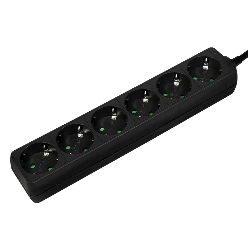 LogiLink LPS238B Verlängerungskabel 1,5 m 6 AC-Ausgänge Drinnen Schwarz