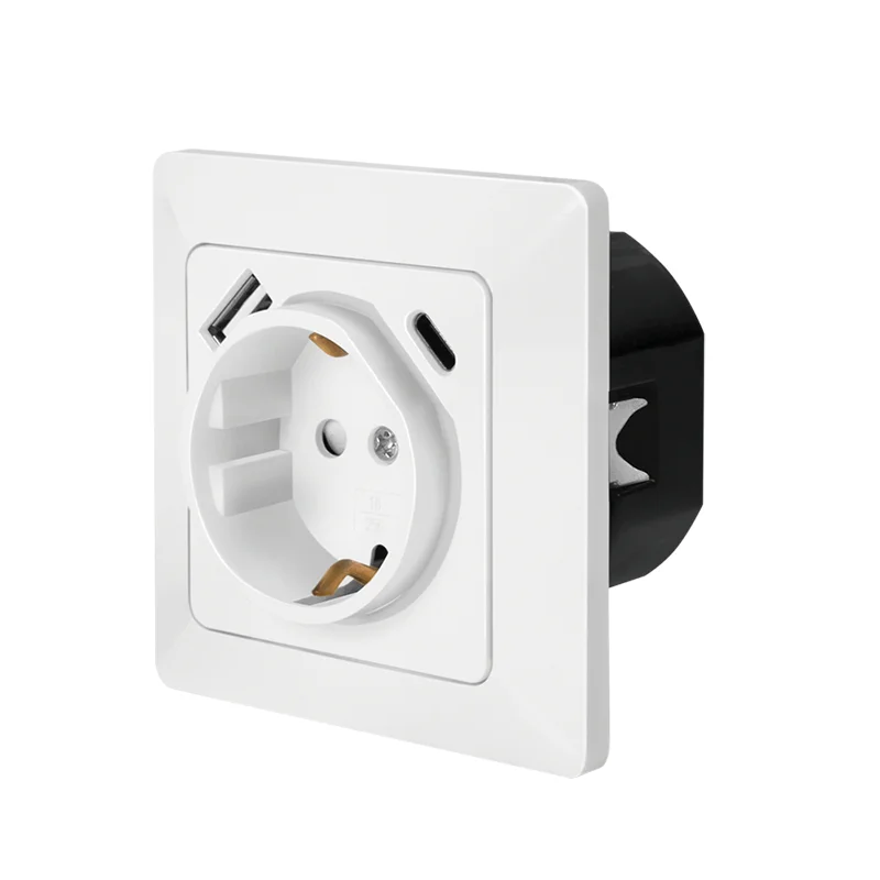 LogiLink PA0253 Steckdose CEE 7/3 + USB Weiß