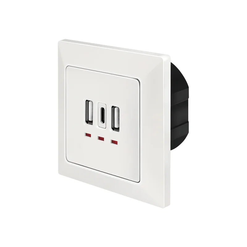 LogiLink PA0254 Steckdose 2 x USB A + 1 x USB C Weiß