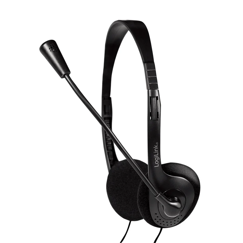 LogiLink HS0052 Kopfhörer & Headset Kabelgebunden Kopfband Büro/Callcenter Schwarz
