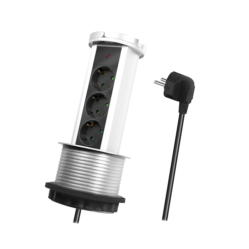 LogiLink LPS235A Verlängerungskabel 1,8 m 3 AC-Ausgänge Drinnen Schwarz, Silber