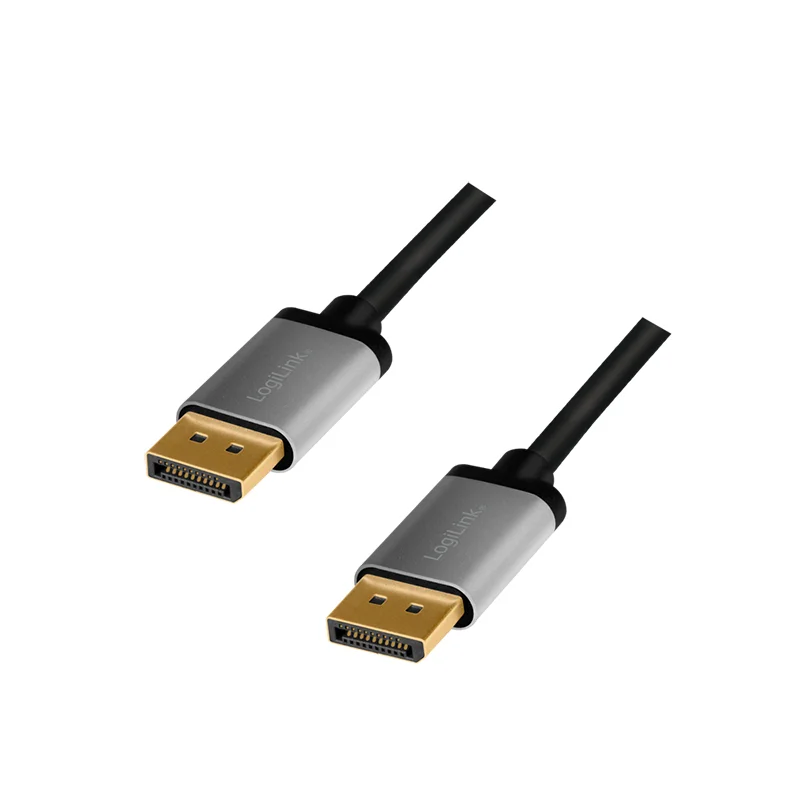 LogiLink CDA0102 DisplayPort-Kabel 3 m Grau, Schwarz