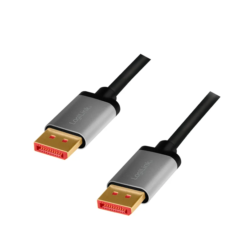 LogiLink CDA0106 DisplayPort-Kabel 3 m Schwarz, Grau