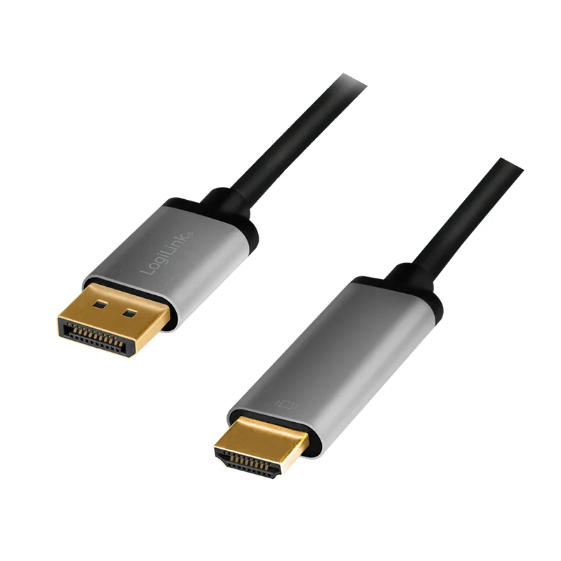 LogiLink CDA0107 Videokabel-Adapter 2 m DisplayPort HDMI Schwarz, Grau