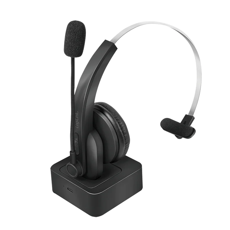 LogiLink BT0059 Kopfhörer & Headset Kabellos Kopfband Büro/Callcenter Bluetooth Ladestation Schwarz