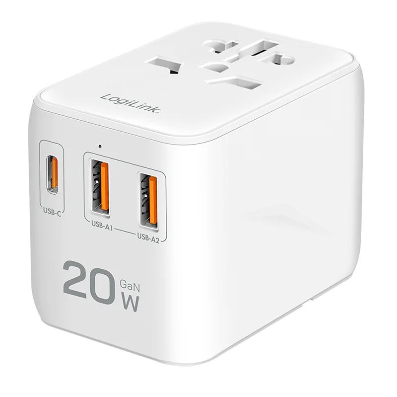 LogiLink PA0356 Netzteil & Spannungsumwandler Drinnen 20 W Weiß