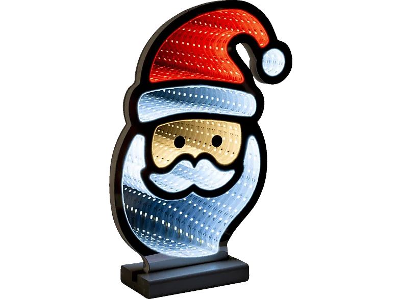 FHS LED Weihnachtsmann Weihnachtsbeleuchtung, Rot, Weiß