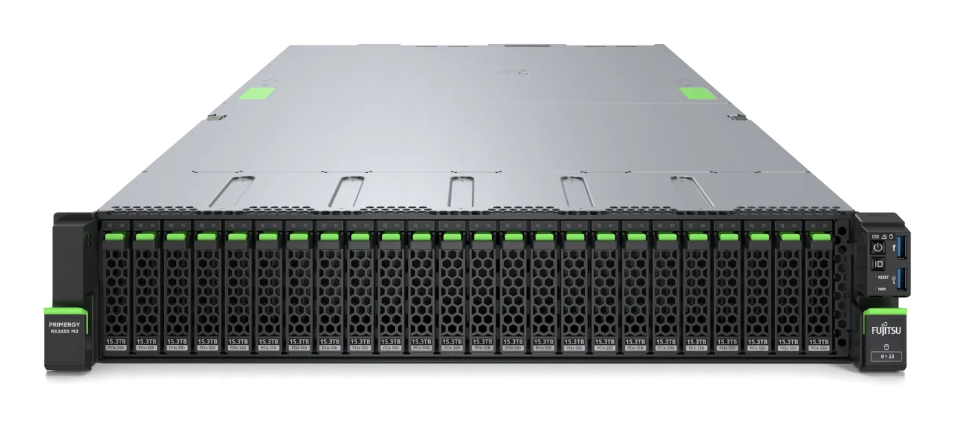 Fujitsu PRIMERGY RX2450 M2 Server 0 GB Rack (2U) AMD EPYC 9354 3,25 GHz 32 GB DDR5-SDRAM 900 W