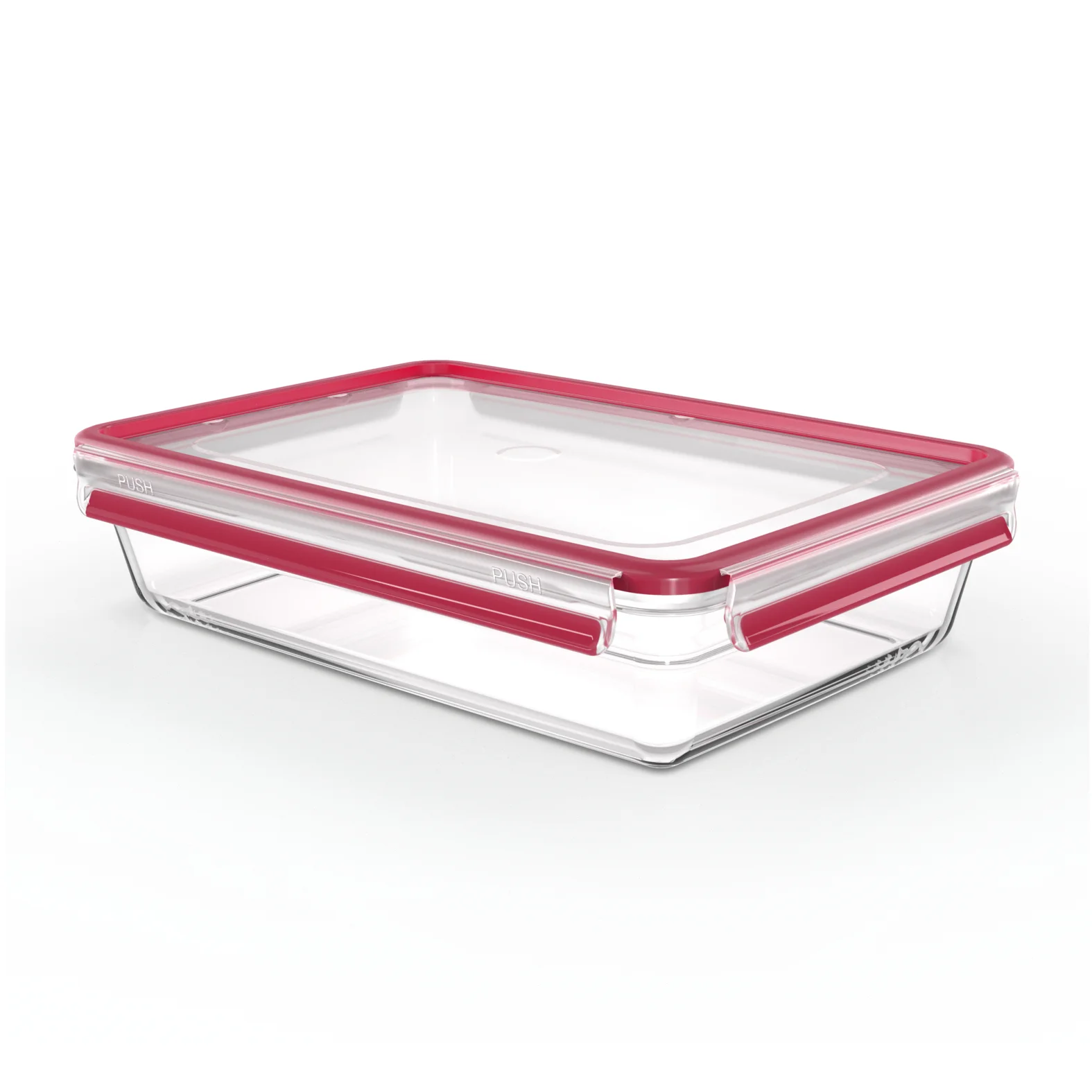 Tefal MasterSeal N10412 Rechteckig Box 3 l Transparent, Rot 1 Stück(e)