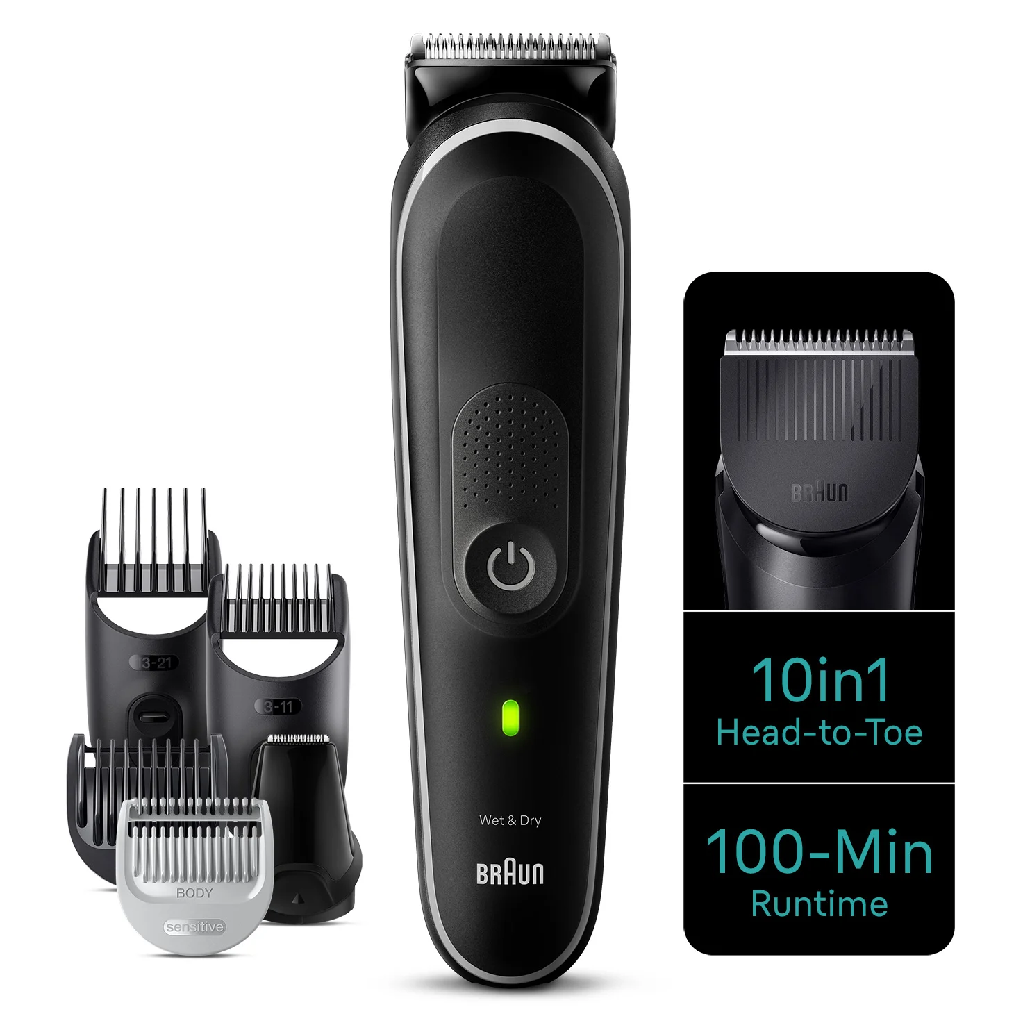 Braun MGK5440 Haartrimmer/-schneider Schwarz 18 Lithium-Ion (Li-Ion)