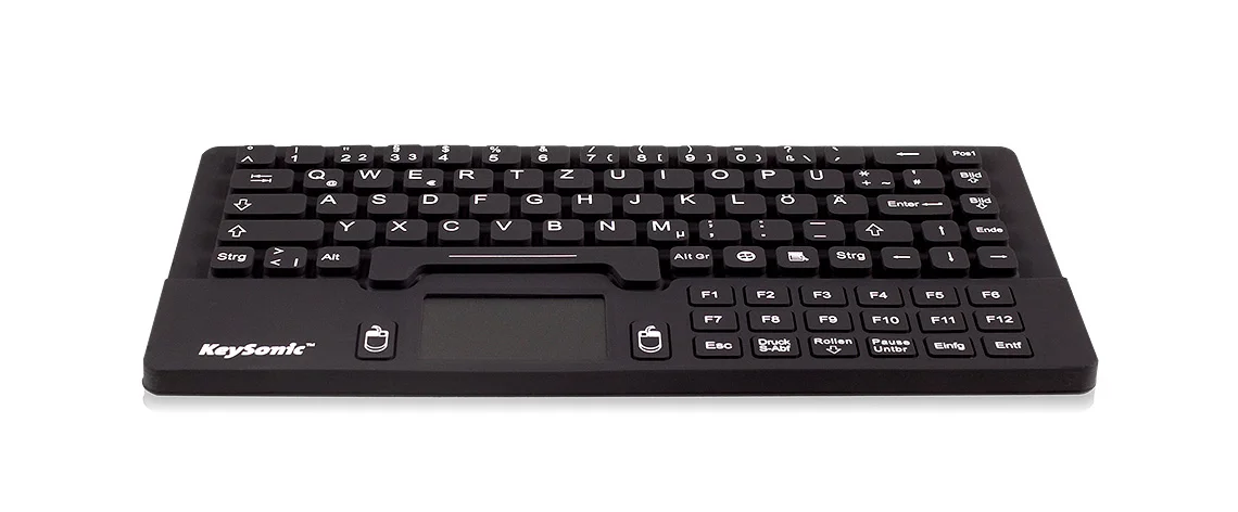 KeySonic KSK-5031IN (DE) Industrie Tastatur, USB, Touchpad +2 Maustasten, schwarz, wasserdicht IP68