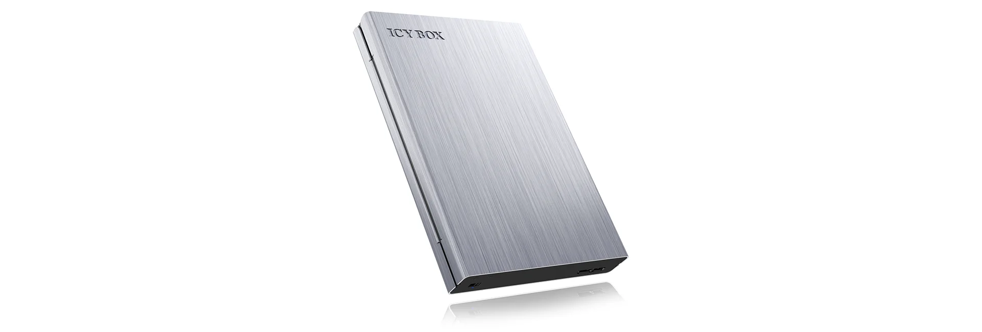 ICY BOX IB-241WP, Ext. HDD-Gehäuse, 1x 2,5" SATA (I/II/III 6Gbit/s) HDD zu USB 3.2 Gen 1 UASP Host, Aluminium, mit einstellbarem Schreibschutz