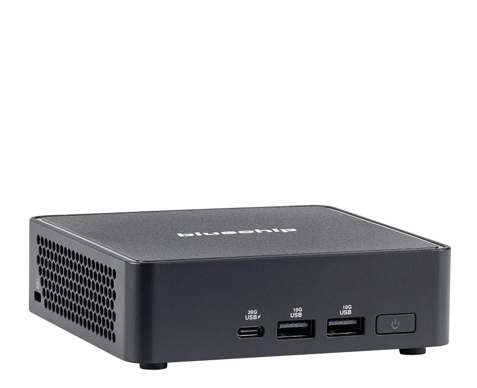 bluechip BUSINESSline M1570 Intel Core 7 240H 16 GB DDR5-SDRAM 500 GB SSD Windows 11 Pro Mini PC Mini-PC Schwarz