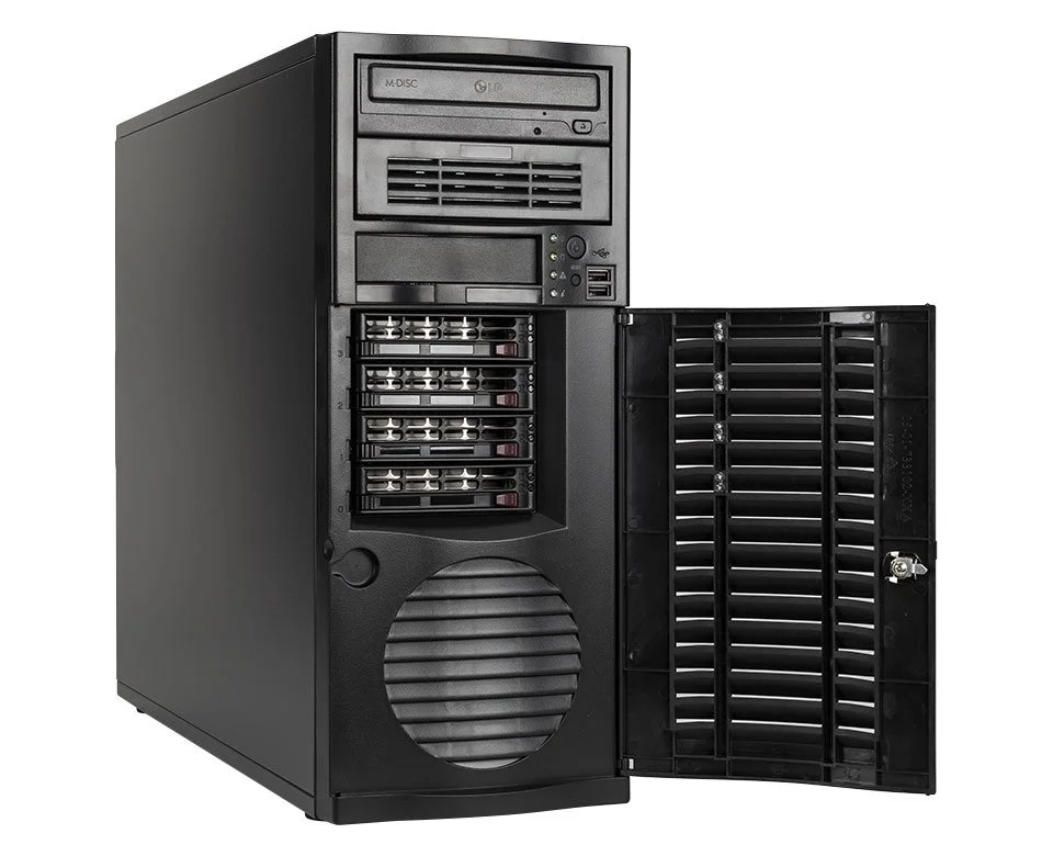 bluechip SERVERline T40317s Tower, Intel® Xeon® Silver 4410Y Prozessor / bis zu 3.90 GHz, 32 GB DDR5, 2 x 960 GB SSD, 2 x RJ45 (10 Gb/s)