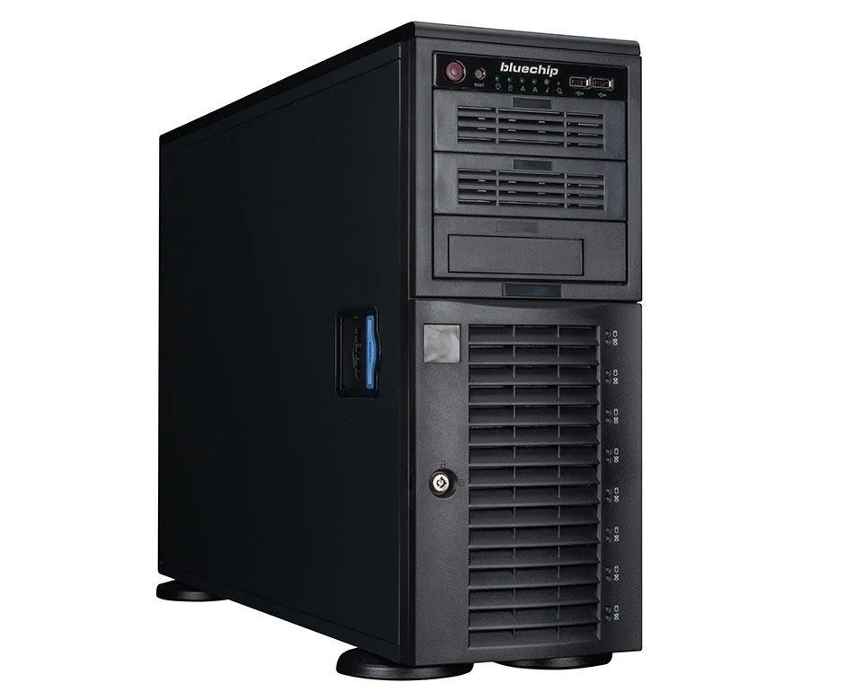 bluechip SERVERline T30341s Silent/Quiet-Server, Tower, AMD EPYC™ 4124P Prozessor / bis zu 5.10 GHz, 32 GB DDR5, 2 x 960 GB SSD, TPM-Modul, 2 x Gigabit Ethernet