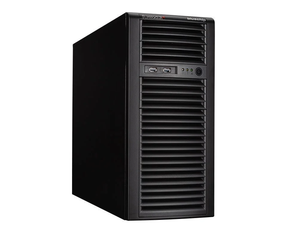 bluechip SERVERline T30340s Silent/Quiet-Server, Tower, AMD EPYC™ 4124P Prozessor / bis zu 5.10 GHz, 32 GB DDR5, 2 x 960 GB SSD, TPM-Modul, 2 x Gigabit Ethernet
