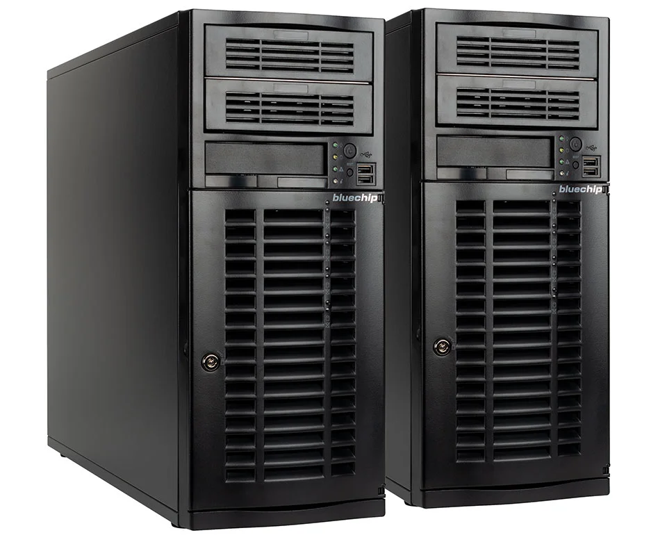 bluechip SERVERline T40331s *Collax HA-Edition* Tower, AMD EPYC™ 9124 Prozessor / bis zu 3.70 GHz, 32 GB DDR5, Avago 9560-8i, 2 x 960 GB SSD, 4 x 10 Gigabit Ethernet, Collax V-Bien (Ausstattung je Server)