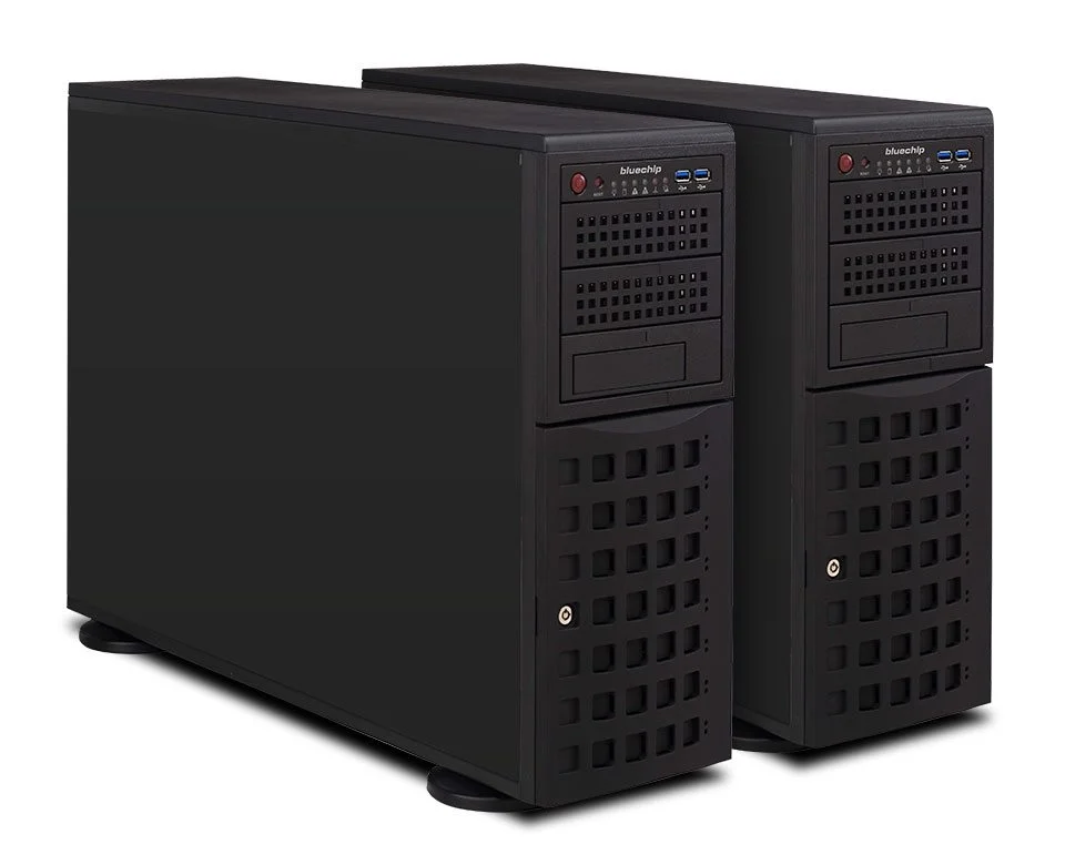 bluechip SERVERline T50312s *Collax HA-Edition* Tower, 2 × Intel® Xeon® Silver 4410Y Prozessor / bis zu 3.90 GHz, 64 GB DDR5, Avago 9560-8i, 2 x 960 GB SSD, 4 x RJ45 (10 Gb/s), Collax V-Bien Pro (Ausstattung je Server)