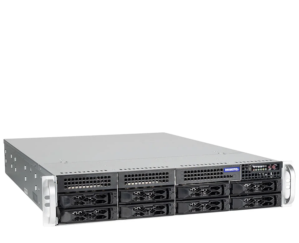 bluechip SERVERline R32314s 2HE Rack, AMD EPYC™ 4124P Prozessor / bis zu 5.10 GHz, B650, TPM-Modul, 32 GB DDR5, 2 x 960 GB SSD, 2 x Gigabit Ethernet