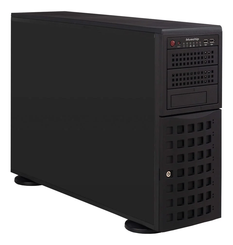 bluechip SERVERline T40325s Tower, AMD EPYC™ 9124 Prozessor / bis zu 3.70 GHz, 32 GB DDR5, 2 x 960 GB SSD, Broadcom 9520-8i, 2 x RJ45 (10 Gb/s)