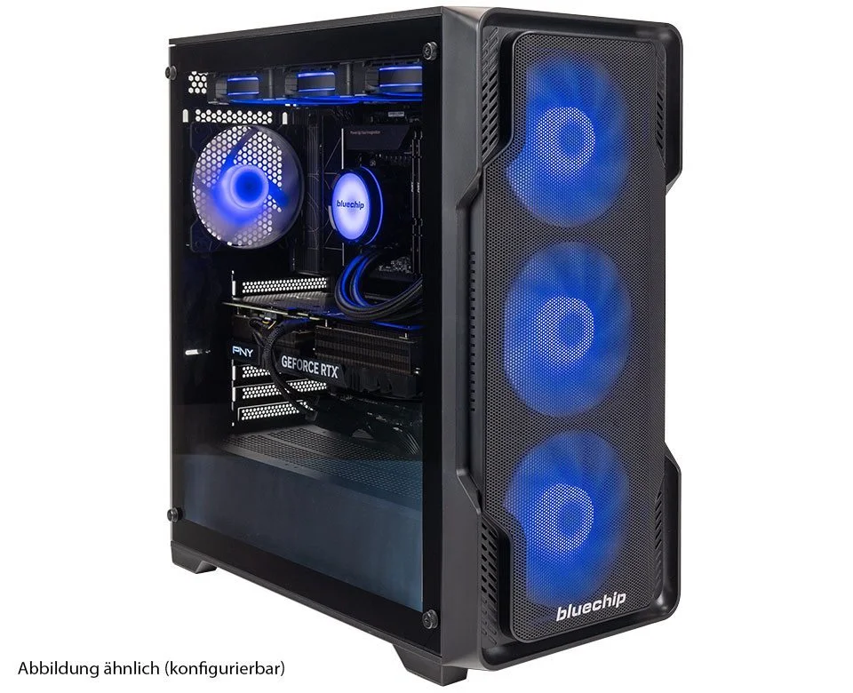 bluechip GAMINGline T7710 Intel® Core™ Ultra 7 Prozessor 270K Plus / bis zu 5.50 GHz, Windows 11 Home, Intel® Z890, 16 GB DDR5, 1 TB NVMe SSD, 2,5 Gbit/s Ethernet, GeForce RTX™ 5060 Ti 8GB Overclocked Dual Fan DLSS 4