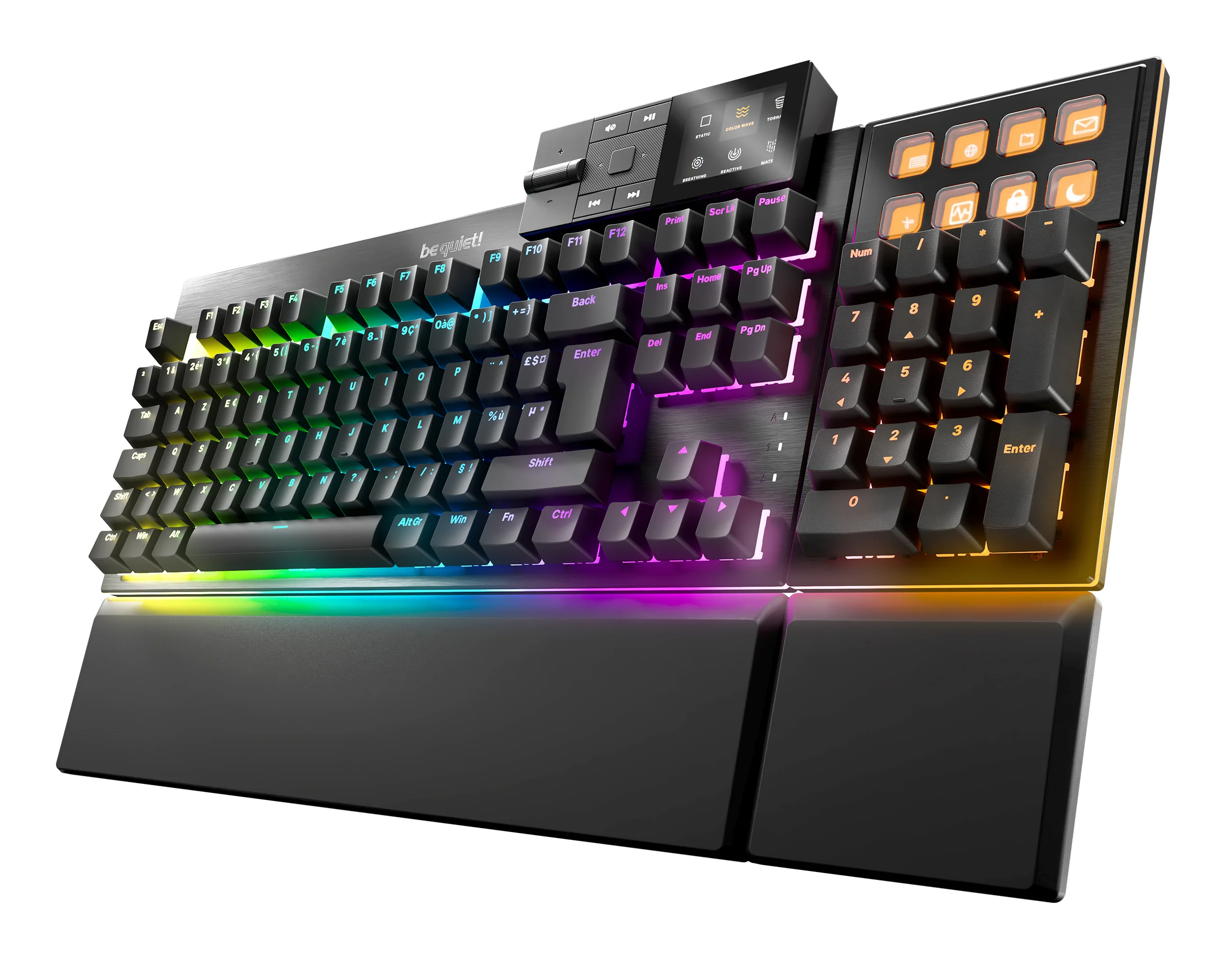 be quiet! Dark Mount Silent Linear FR ISO Tastatur Gaming USB AZERTY Französisch Schwarz