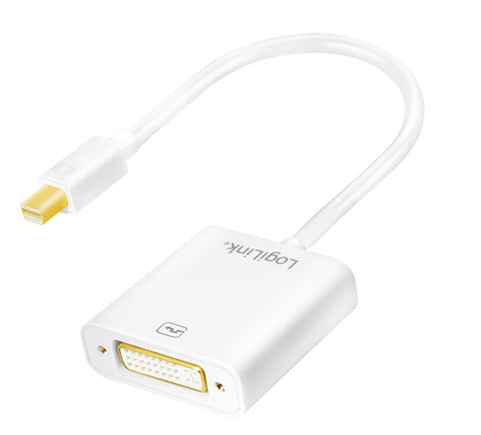 LogiLink CV0037 Videokabel-Adapter 0,1 m Mini DisplayPort DVI Weiß