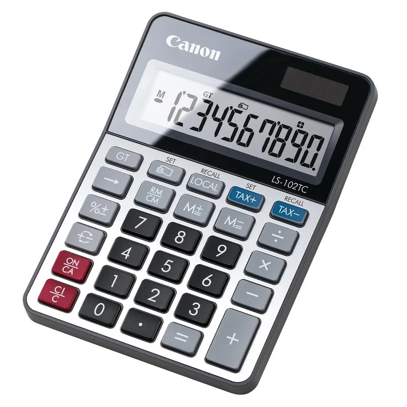 Canon LS-102 TC Taschenrechner Desktop Einfacher Taschenrechner Schwarz, Metallisch