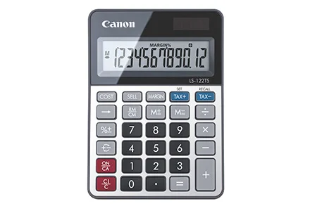 Canon LS-122TS Taschenrechner Desktop Display-Rechner Grau